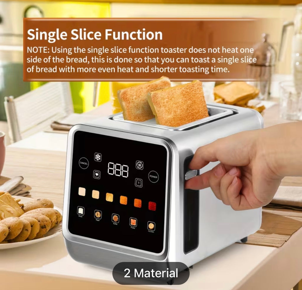 Smart Digital Toaster - 2-Slice with Touch Screen & 7 Shade Settings