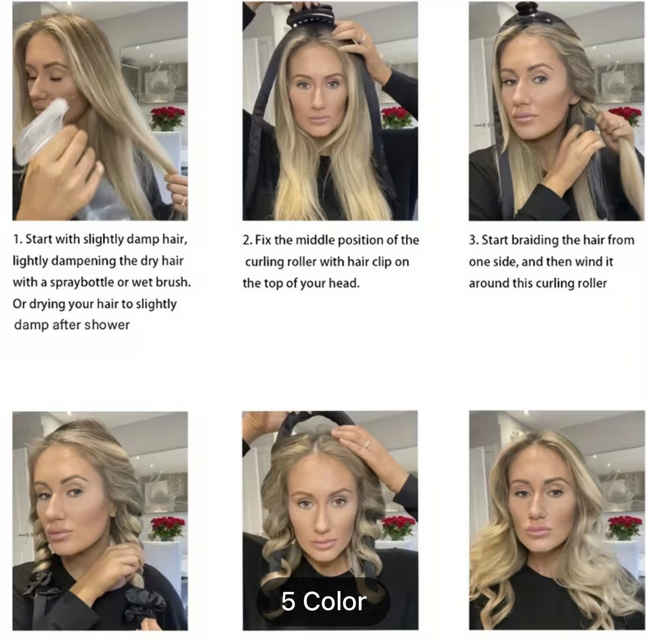 Heatless Sleep Curlers - No-Heat Foam Sponge Curlers