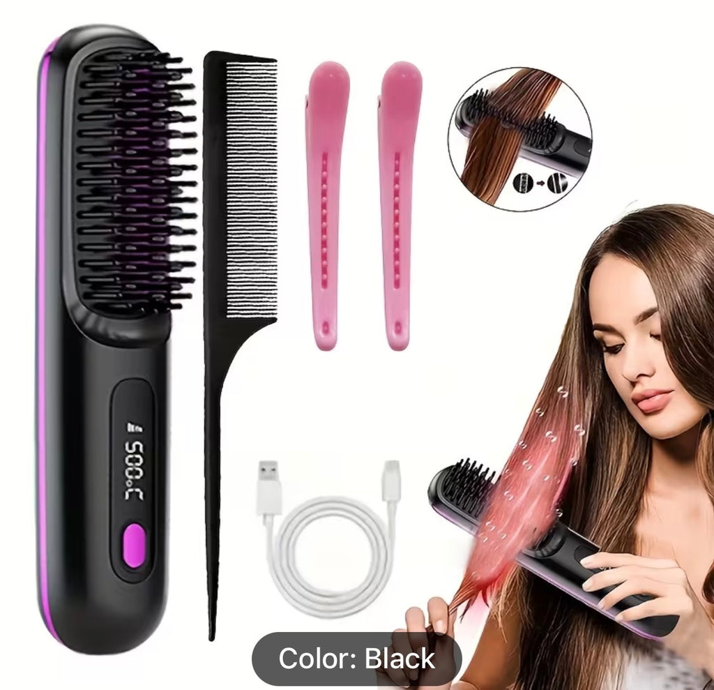 Portable Wireless Hair Straightener - USB Rechargeable