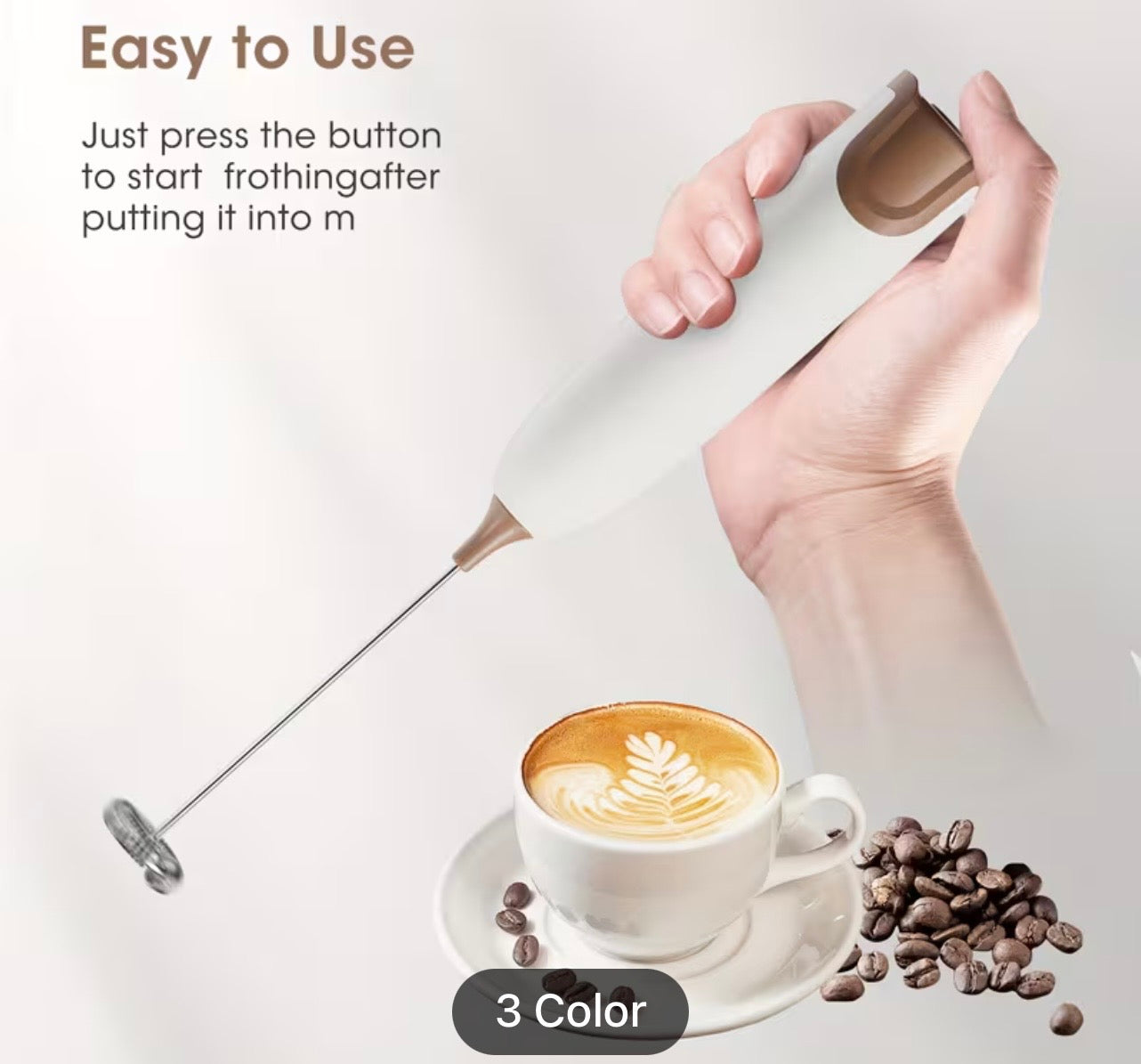 Electric Milk Frother - Barista-Style Foam Maker