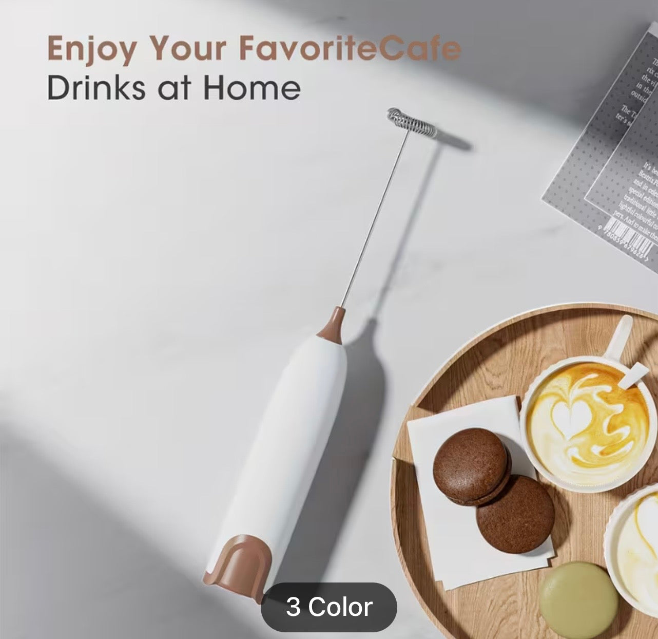 Electric Milk Frother - Barista-Style Foam Maker