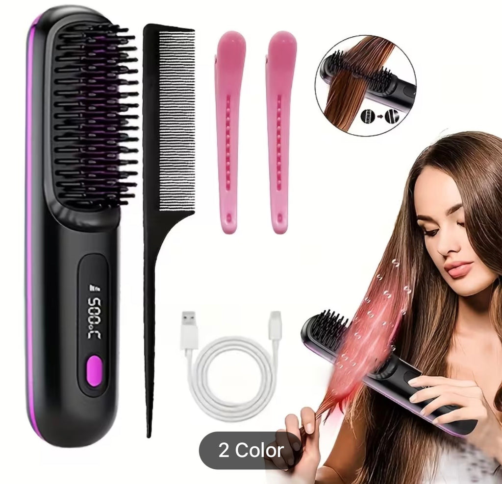 Portable Wireless Hair Straightener - USB Rechargeable