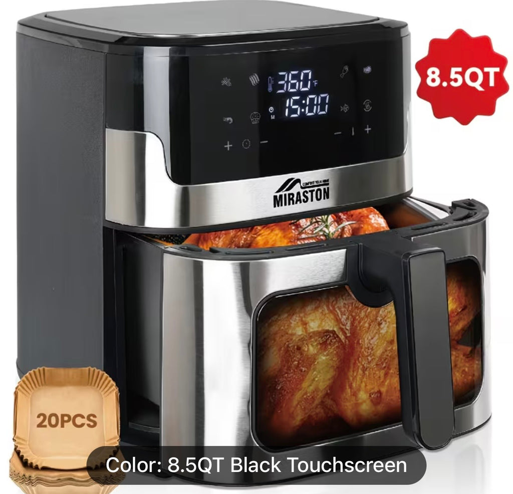 Large 8.5QT Air Fryer - Smart Touch Screen with 8 Presets
