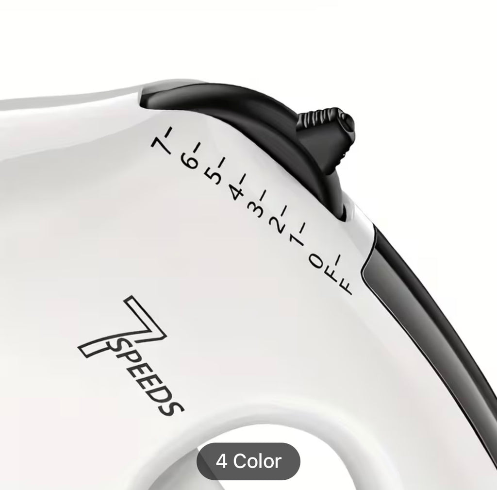 7-Speed Electric Hand Mixer - 5 Stainless Steel Attachments