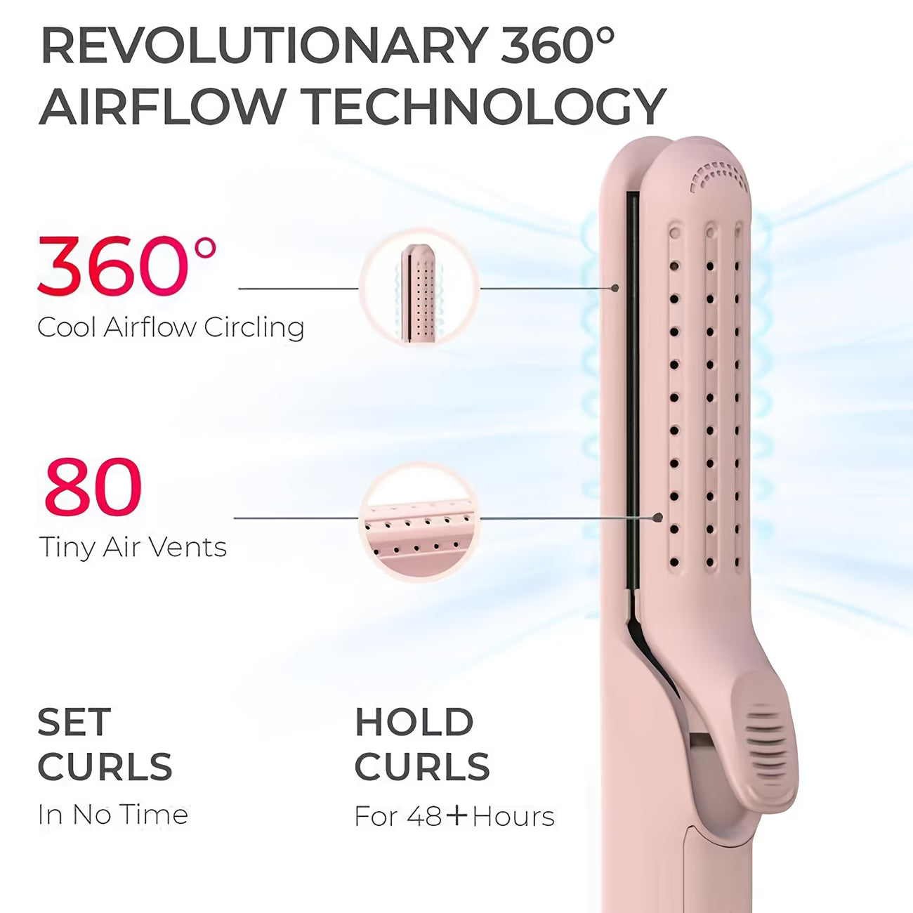 360° Airflow Curling Iron - Dual-Purpose Ceramic Styler