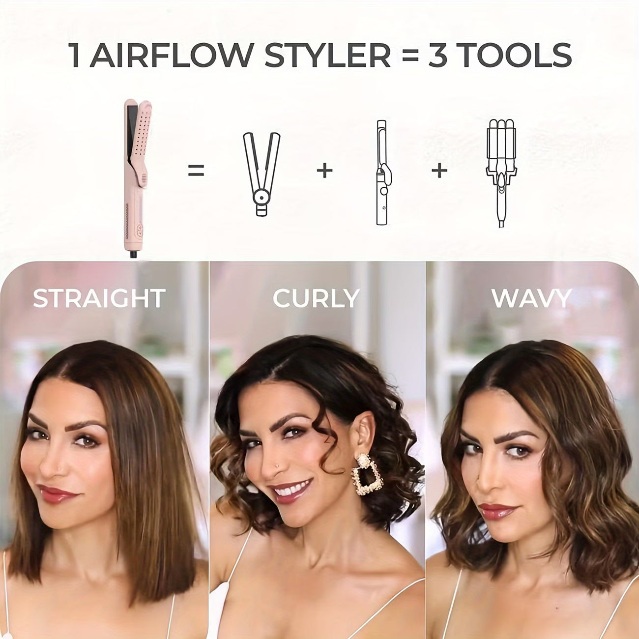 360° Airflow Curling Iron - Dual-Purpose Ceramic Styler