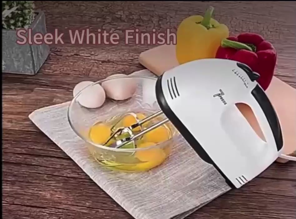 7-Speed Electric Hand Mixer - 5 Stainless Steel Attachments