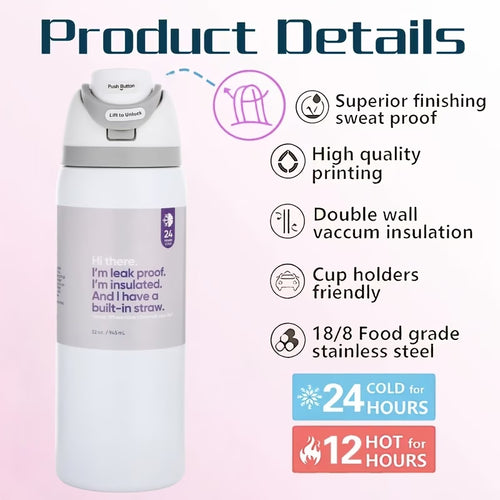 32oz Insulated Tumbler - Double-Wall Vacuum Stainless Steel