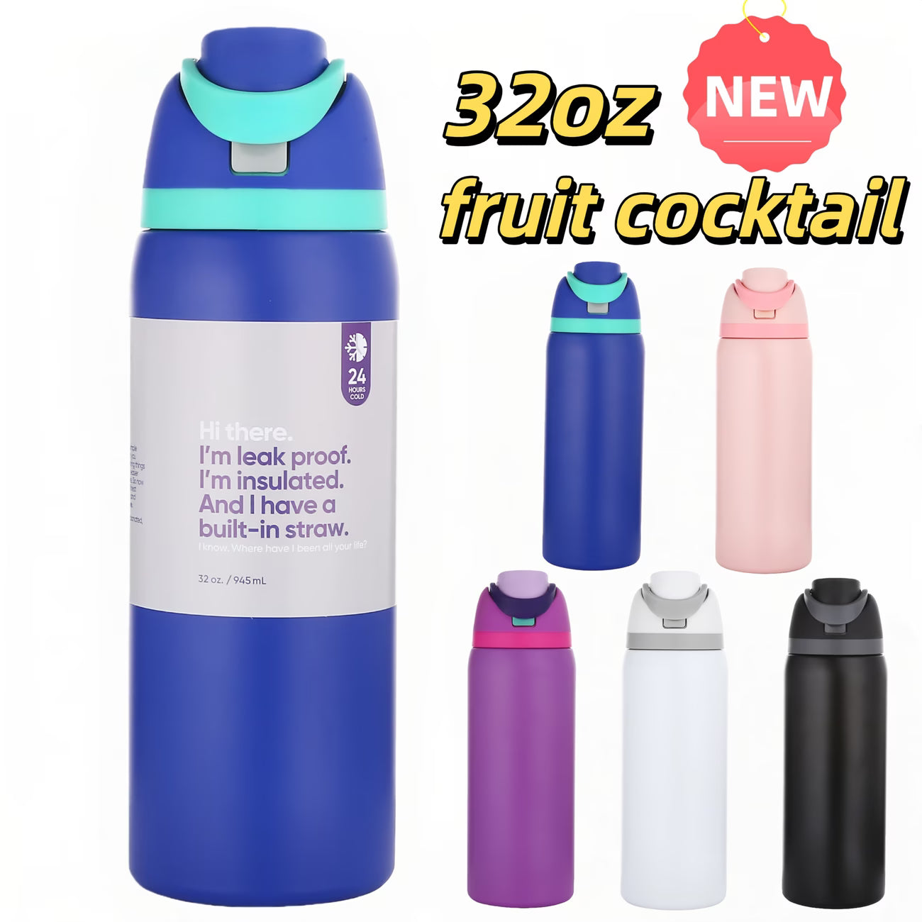 32oz Insulated Tumbler - Double-Wall Vacuum Stainless Steel
