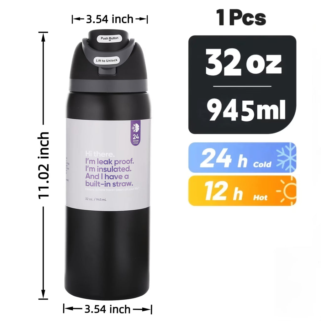 32oz Insulated Tumbler - Double-Wall Vacuum Stainless Steel