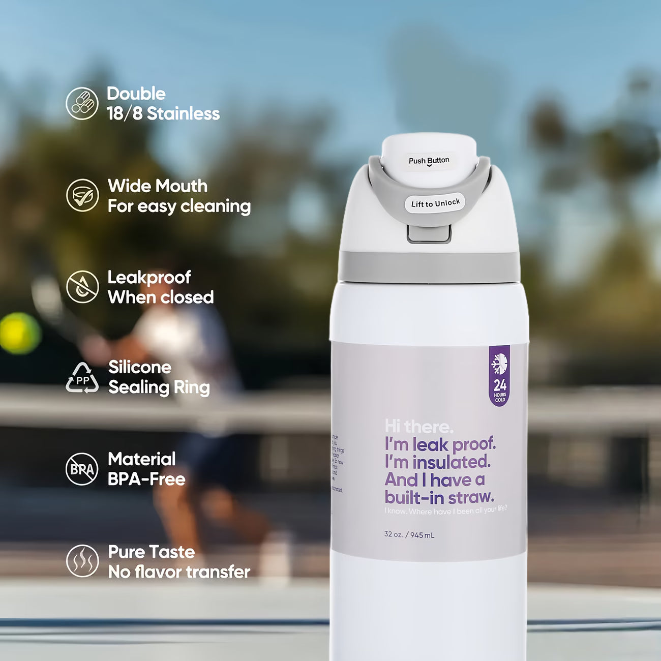 32oz Insulated Tumbler - Double-Wall Vacuum Stainless Steel